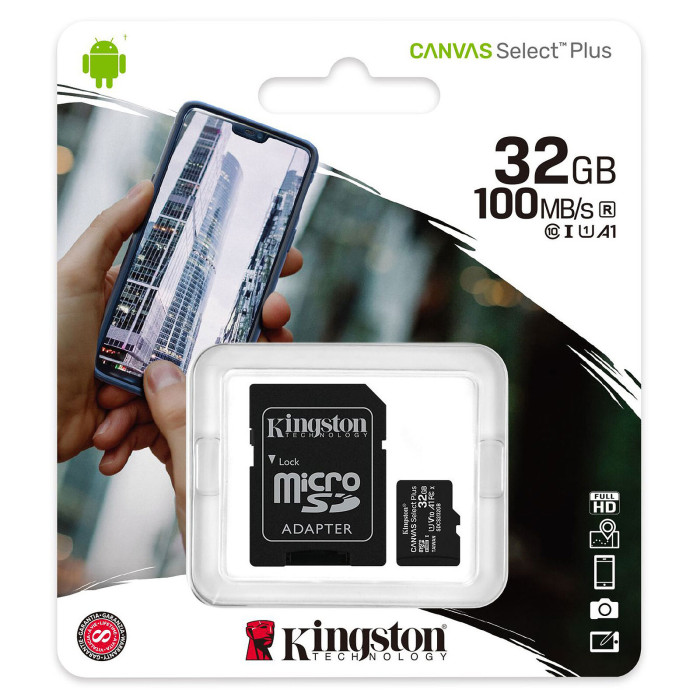 MicroSD Kingston Canvas Select Plus 32 ГБ SDS2/32GB SD Card