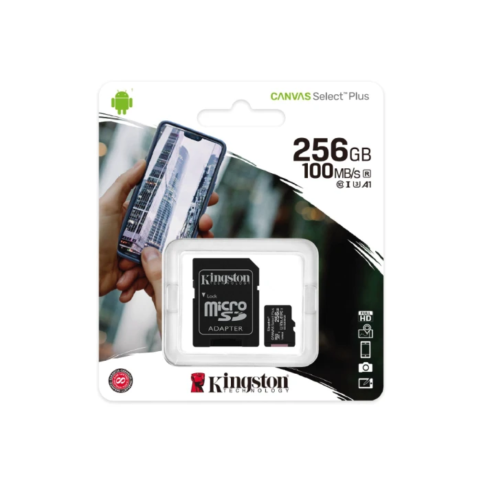 MicroSD Kingston Canvas SELECT Plus 256 ГБ MicroSD SDCS2/256GBKingston Canvas SELECT Plus 256 ГБ MicroSD SDCS2/256GB