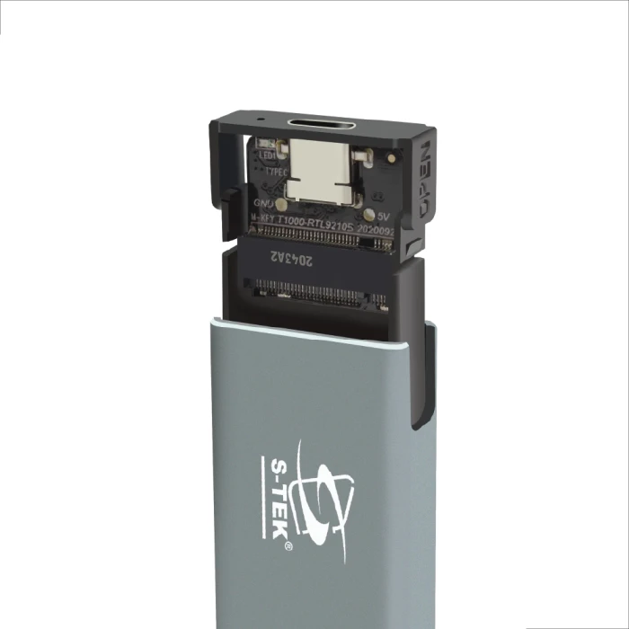 S-TEK CASE M.2 NVME & M.2 NGFF SSD ENCLOSURE