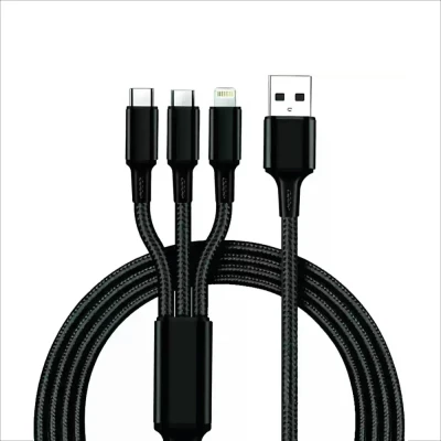 USB CABLE 3IN1(IOS/SAMSYNG/TYPE-C) QC-200 1.2M