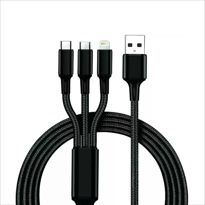 USB CABLE 3IN1(IOS/SAMSYNG/TYPE-C) QC-200 1.2M