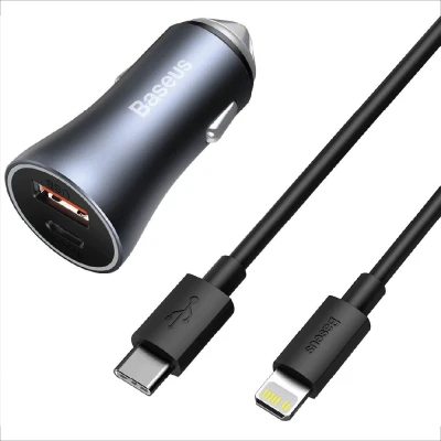 BASEUS CAR CHARGER U+U 40W SET