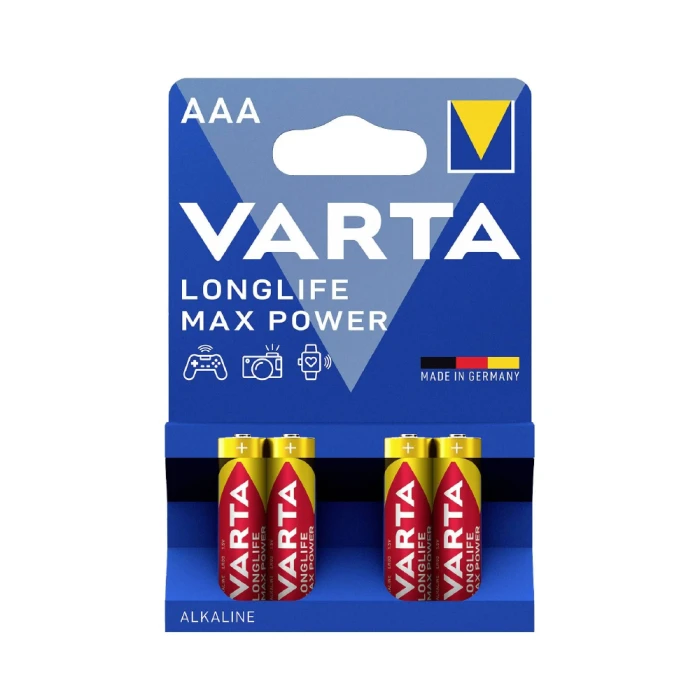 BATTERY 4734 VARTA LONGLIFE MAXPOWER AAA 4
