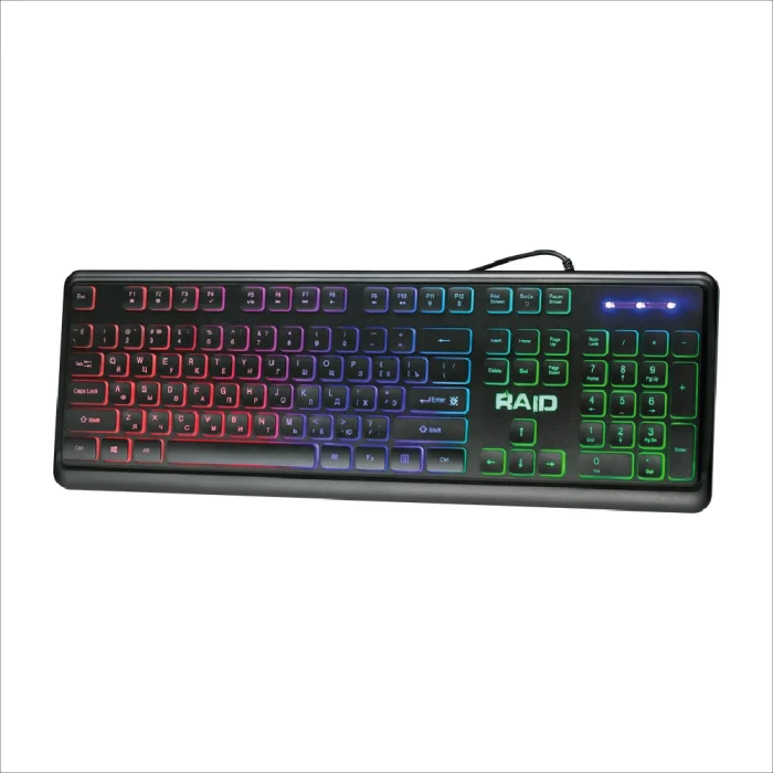 KEYBOARD DEFENDER RAID GK-778DL, RAINBOW(ENG+RUS) USB