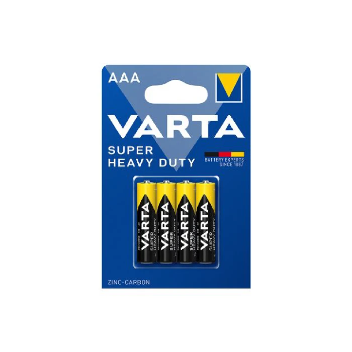 BATTERY 6187 VARTA SUPERLIFE SUPER HEAVY DUTY AAA 4 BLISTER