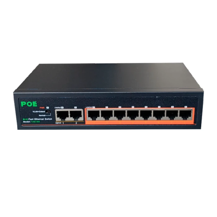 NETWORK SWITCH NONAME 8+2 PORT 10 / 8POE 100MBPS
