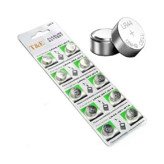 BATTERY T&E ALKALINE 1.55V LR44,357,G13