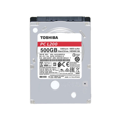 HDD INTERNAL FOR NOTEBOOK TOSHIBA 500GB 2.5" SLIM 5400RPM
