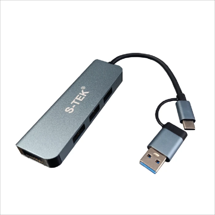 S-TEK USB 3.0 HUB 4 PORT TYPE-C