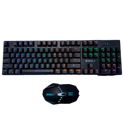 KEYBOARD+MOUSE ZIKLI ZKM150 MECHANICAL WIRED KEYBOARD + WIRED MOUSE + RGB LIGHTING