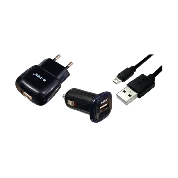 CHARGER KIT S-TEK MINI SINGLE USB CAR ADAPTER WITH LED RING 770637