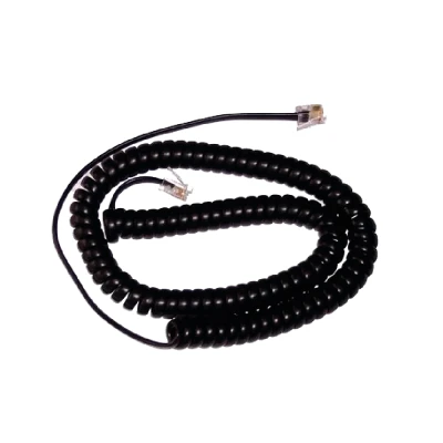 S-TEK TELEPHONE RECEIVER CABLE BLACK 2M