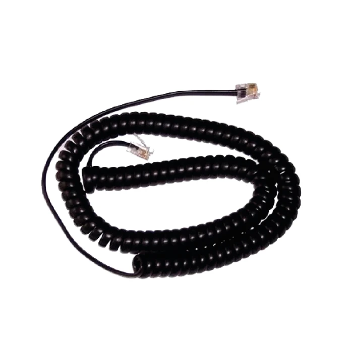S-TEK TELEPHONE RECEIVER CABLE BLACK 2M