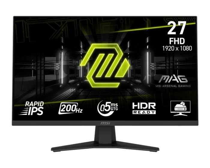 MONITOR MSI MAG 274F 27" IPS/ WLED/ 1920x1080/ 200HZ/ DP/ HDMI/ AUDIO OUT/ BLACK