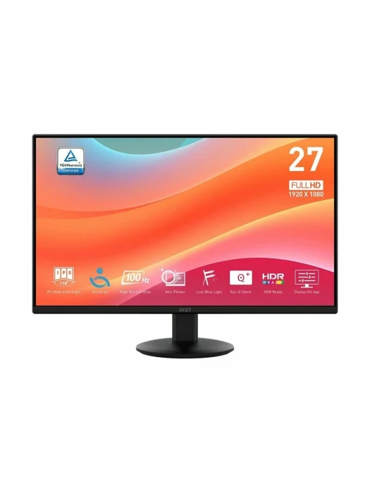 MONITOR MSI PRO MP272L 27" IPS/ 1920X1080/ 100HZ/ DP/ HDMI/ BLACK