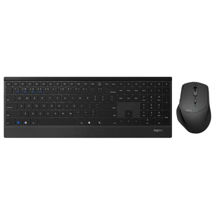KEYBOARD + MOUSE RAPOO 9500M MULTIMODE/ WIRELESS/ ULTRA SLIM/ ENG-RUS/ BLACK