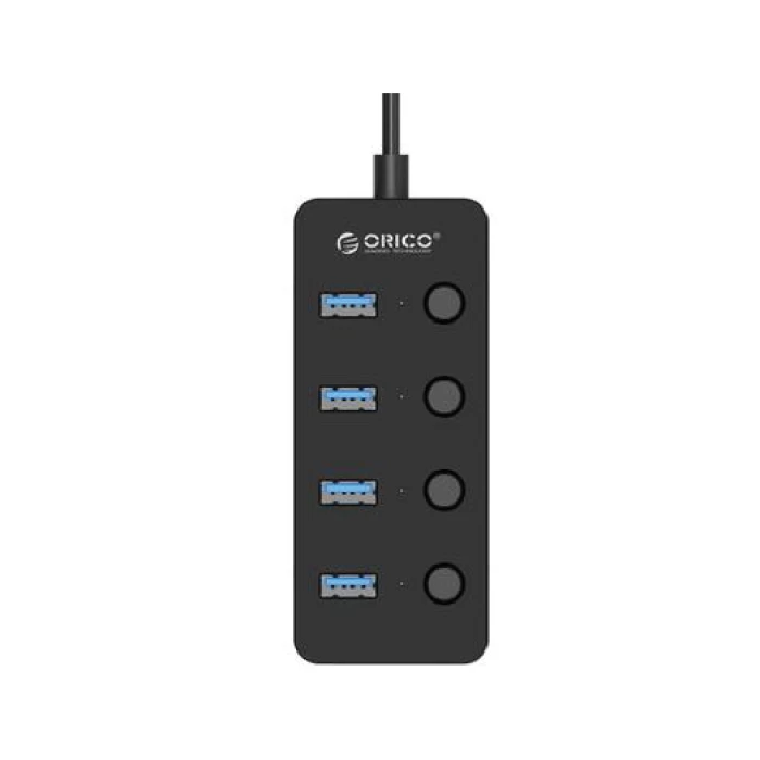 USB HUB ORICO-W9PH4-U3-V1-BK 4xUSB3.0 WITH BUTTONS/ BLACK