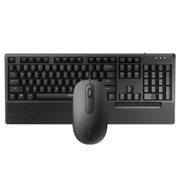 KEYBOARD + MOUSE RAPOO NX2000 WIRED/ ENG/ RUS/ BLACK