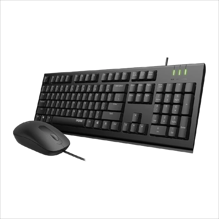 KEYBOARD+MOUSE RAPOO X120PRO WIRED USB OPTICAL COMBO