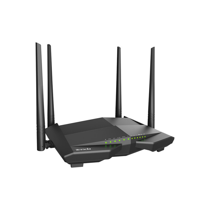 WIRELESS ROUTER TENDA V12 1xADSL/ 1xWAN/ 4xLAN 100MBPS/ USB/ 300MBPS/ 2.4GHZ/ BLACK