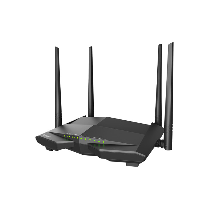 WIRELESS ROUTER TENDA V12 1xADSL/ 1xWAN/ 4xLAN 100MBPS/ USB/ 300MBPS/ 2.4GHZ/ BLACK