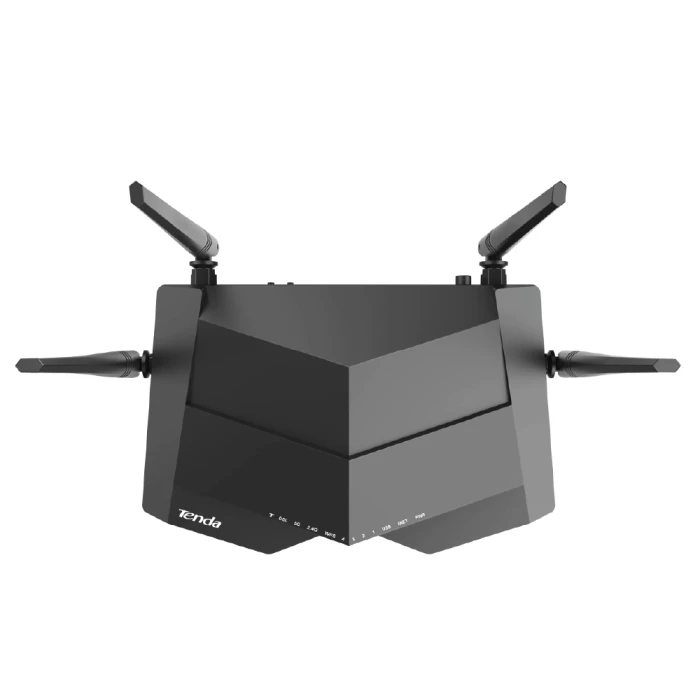 WIRELESS ROUTER TENDA V12 1xADSL/ 1xWAN/ 4xLAN 100MBPS/ USB/ 300MBPS/ 2.4GHZ/ BLACK
