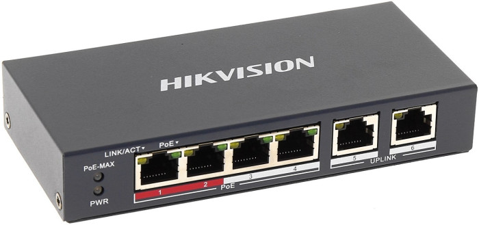 SWITCH POE HIKVISION DS-3E0106MP-E/M 4+2