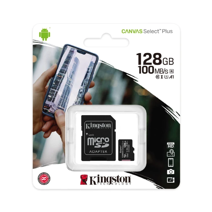 MicroSD Kingston Canvas SELECT Plus 128 ГБ MicroSD SDCS2/128GBSP