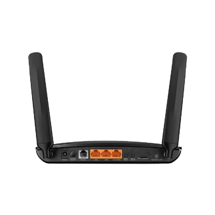 WIRELESS ROUTER TP-LINK TL-MR6500 4G LTE 1xWAN/ 4xLAN 300MBPS/ 2xANT 300MBPS/ 2.4GHZ/ BLACK